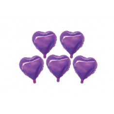 Mylar 05 Corazon Metal X 5 - Blister Varios Colores 13 Cm Valentin Ovni Ballons Dilax Globo Metalizado Papel 2