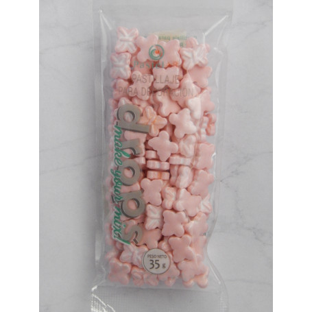 Drops X 35 Gr - Mariposa Rosa-dorada-blanca Pastelar Pascua