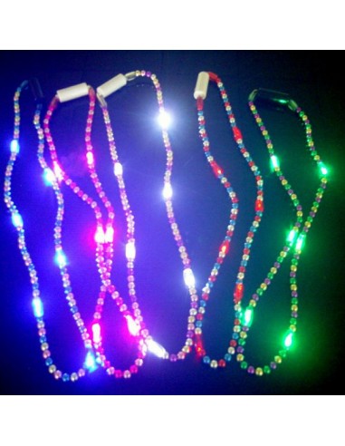 Luminoso Collar Perlas Xu - Con 6 Led +5-5% Promo Por Cantidad