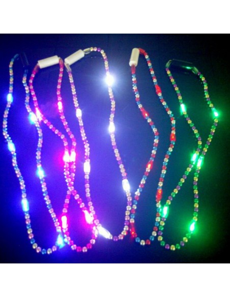 Luminoso Collar Perlas Xu - Con 6 Led +5-5% Promo Por Cantidad