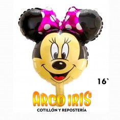 Mylar 16 Personajes Forma Metal Xu - Varios Motivo Y Formas - Globo Metalizado Papel-bob Esponja-picachu-minnie-mickey-melod