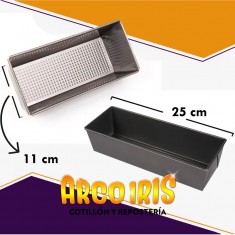 Molde Budin Ingles Chapa 25 X 11 Cm - Gris Dsaza-navidad-