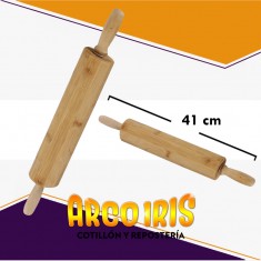 Palo De Amasar Giratorio 41 Cm X 6 De Diametro Madera Dsaza