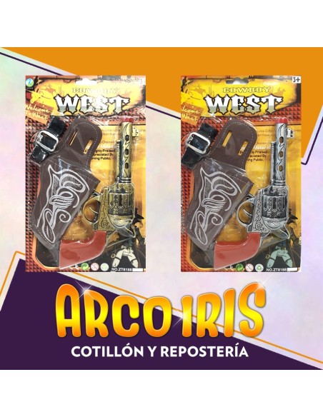 Revolver Con Cartuchera Y Accesorios Xu - Pistola Cowboy West