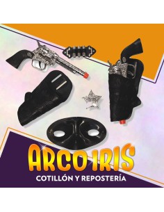 Set 2 Revolver Con Cartuchera Y Accesorios Xu - Pistola Wild West Gun