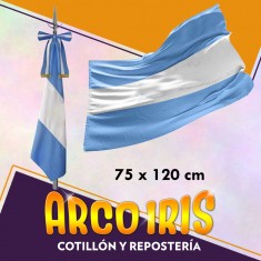 Bandera Tela 75 X 120 Cm Sin Sol - Alta Tenacidad Patrio Mundial Argentina Nuevo Milenio