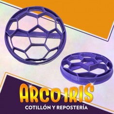 Cortante Cookies Pelota Futbol Grande - Plastico Violeta Mundial