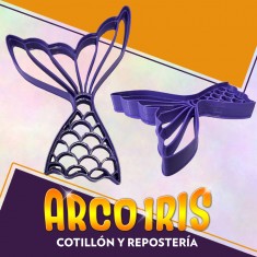 Cortante Cookies Cola Sirena - Plastico Violeta