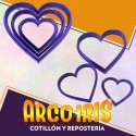 Cortante Cookies Set Corazon X 3 - Plastico Violeta Valentin