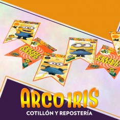 Minions Banderin Feliz Cumpleanos Xu - Articulado