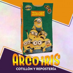 Minions Bolsa Caramelera Con Cierre X 8 - De Papel Con Cierre