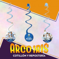 Afa Colgante Decorativo X 6 - En Espiral Seleccion Argentina Mundial Equipos Futbol