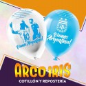 Afa Globos Premium X 6 - Latex 12 Impresion Total Seleccion Argentina Mundial Equipos Futbol