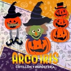 Cartel Halloween Varios Modelos Xu - Calabaza-bruja