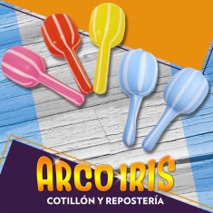 Maraca Rayada Bicolor X 10 - Argentina Mundial Rotti