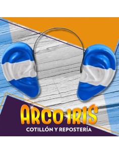 Vincha Plastica Orejon Argentina X 6 - Gigantes Plastica Mundial Gape