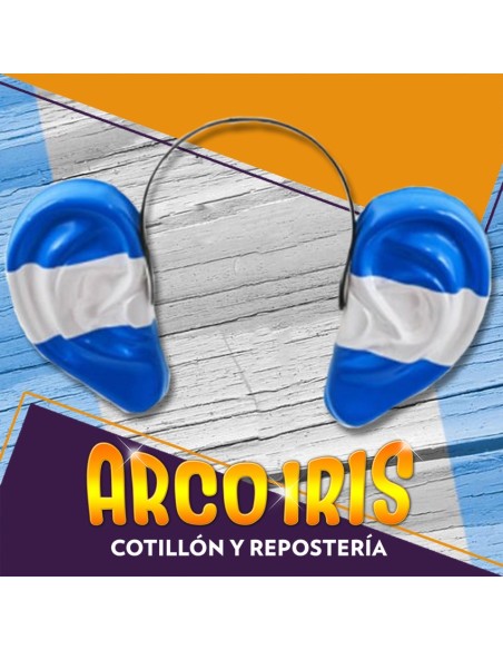 Vincha Plastica Orejon Argentina X 6 - Gigantes Plastica Mundial Gape