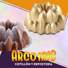 Molde Cascada Linea Premium 24.5 X 11 Cm - Dorado Dona Clara