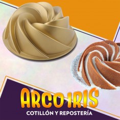 Molde Remolino Linea Premium 24 X 9 Cm - Dorado Dona Clara