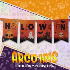 Halloween Banderin Feliz Cumpleanos Xu Articulado Festcopack