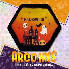 Halloween Plato Hexagonal 17 Cm X 8 Carton Festcopack