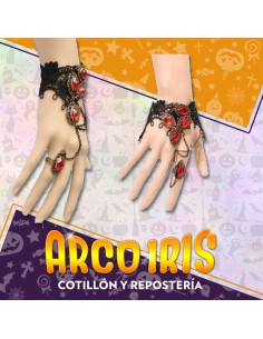 Brazalete Gotico Y Anillo Xu - Halloween Party Store