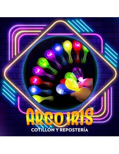 Luminoso Maraca Transparente X 12 U. - Led -party Store