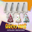 Silicona Molde Helado Paleta Triangulo - Plancha 4 Helados