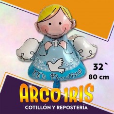 Mylar 32 Nene/a Mi Bautismo Xu - 81 Cm Globo Metalizado Papel