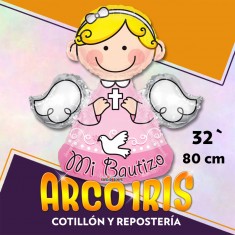 Mylar 32 Nene/a Mi Bautismo Xu - 81 Cm Globo Metalizado Papel 2