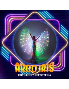 Luminoso Capa Led Xu - Multicolor Grande 145 X 300 Cm 210 Luces Alas No Incluye Pilas Party Store