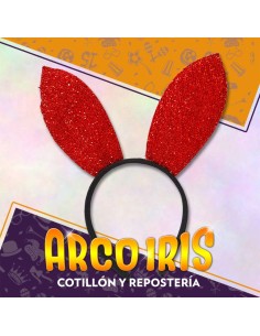 Vincha Conejo Tela Brillante Xu