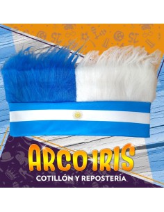 Peluca Vincha Argentina Xu - Con Sol Patrio Mundial