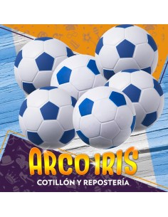 Pelotas Futbol X 6 - Blanco/celeste Argentina Mundial Rotti