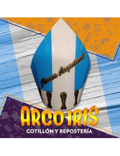 Sombrero Vamos Argentina X 6 - Con Copa Mundial Plastico Gape