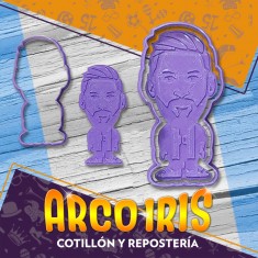 Cortante Cookies Messi Xu - Jugador Argentina Mundial