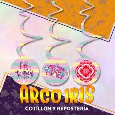 Pintos Colgante Decorativo X 6 En Espiral Car Pintos