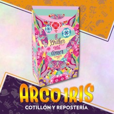 Pintos Bolsa Caramelera Con Cierre X 8 - De Papel Con Glitter Y Cierre Car Pintos