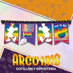 Pride Banderin Feliz Cumpleanos Xu - Articulado Disney