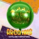 Mylar 22/24 Esfera 4d Metal Xu - Navidad My First Christmas Globo Metalizado Papel