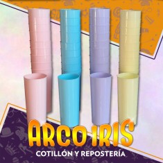 Trago Largo Flexible Pastel Color X 10 - Varios Colores Amarillo-verde-lila-rosa