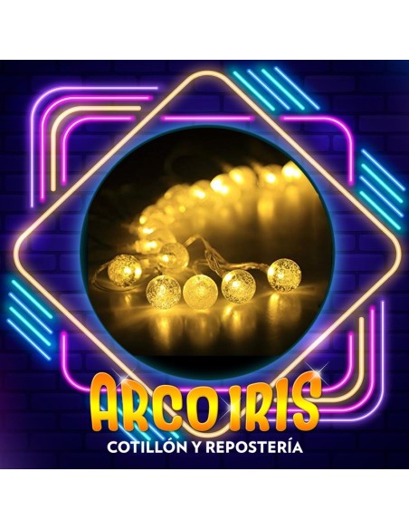 Luces Bolitas Cristal X 28 - 4 Mt - 220 V Navidad