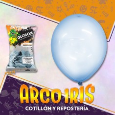 Globo Cristal Pastel 14 X 50 Celeste - Globox