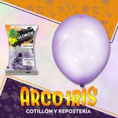 Globo Cristal Pastel 14 X 50 Lila - Globox