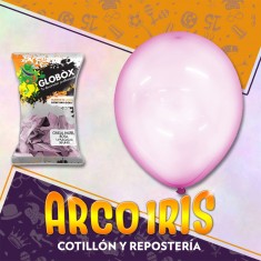 Globo Cristal Pastel 14 X 50 Rosa - Globox