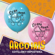 Globo Estandar 12 X 12 - Es Una Nena/nene Baby Shower Revelacion De Genero Globox