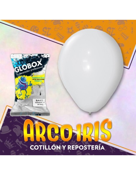 Globo Estandar 12 X 50 - Blanco Globox