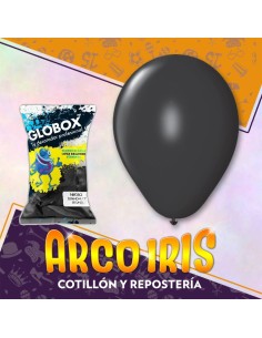 Globo Estandar 12 X 50 - Negro Globox Halloween