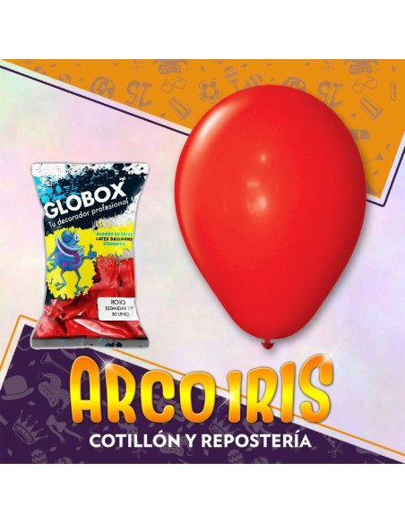 Globo Estandar 12 X 50 - Rojo Navidad Globox