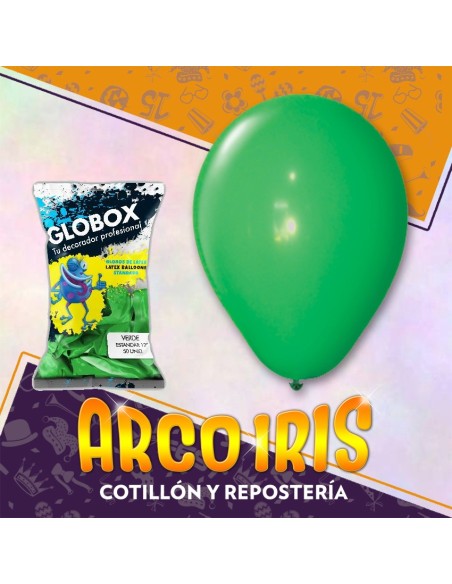 Globo Estandar 12 X 50 - Verde San Patricio Navidad Globox
